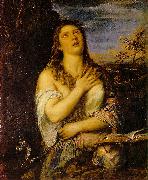 TIZIANO Vecellio Penitent Mary Magdalen r oil on canvas